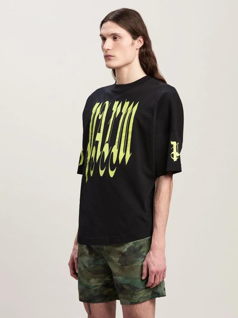 Gothic logo over T-shirt black