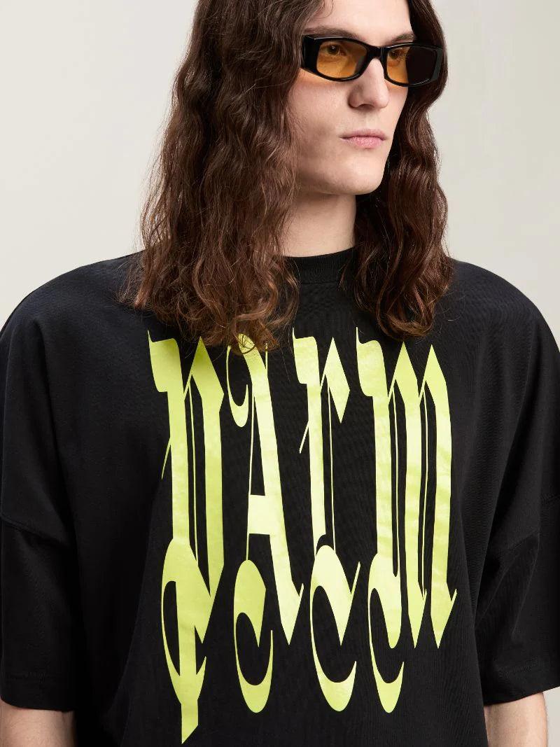 Gothic logo over T-shirt black