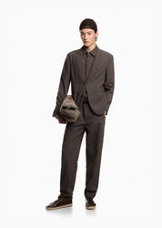 Men's short-sleeved lapel plaid textured business casual shirt