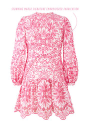 MAKAYLA EMBROIDERED MINI DRESS