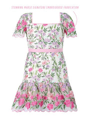 Clara embroidered mini dress