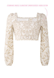 MAKAYLA EMBROIDERED TOP