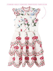 Maisie embroidered frill dress