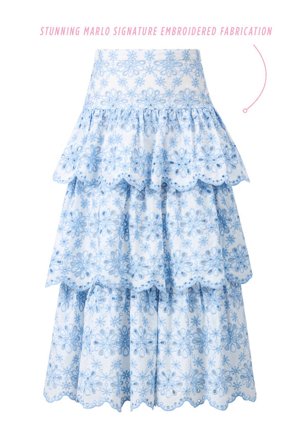 NORA EMBROIDERED MAXI Skirts