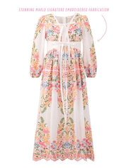 Lyla embroidered maxi dress
