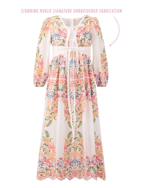 Lyla embroidered maxi dress