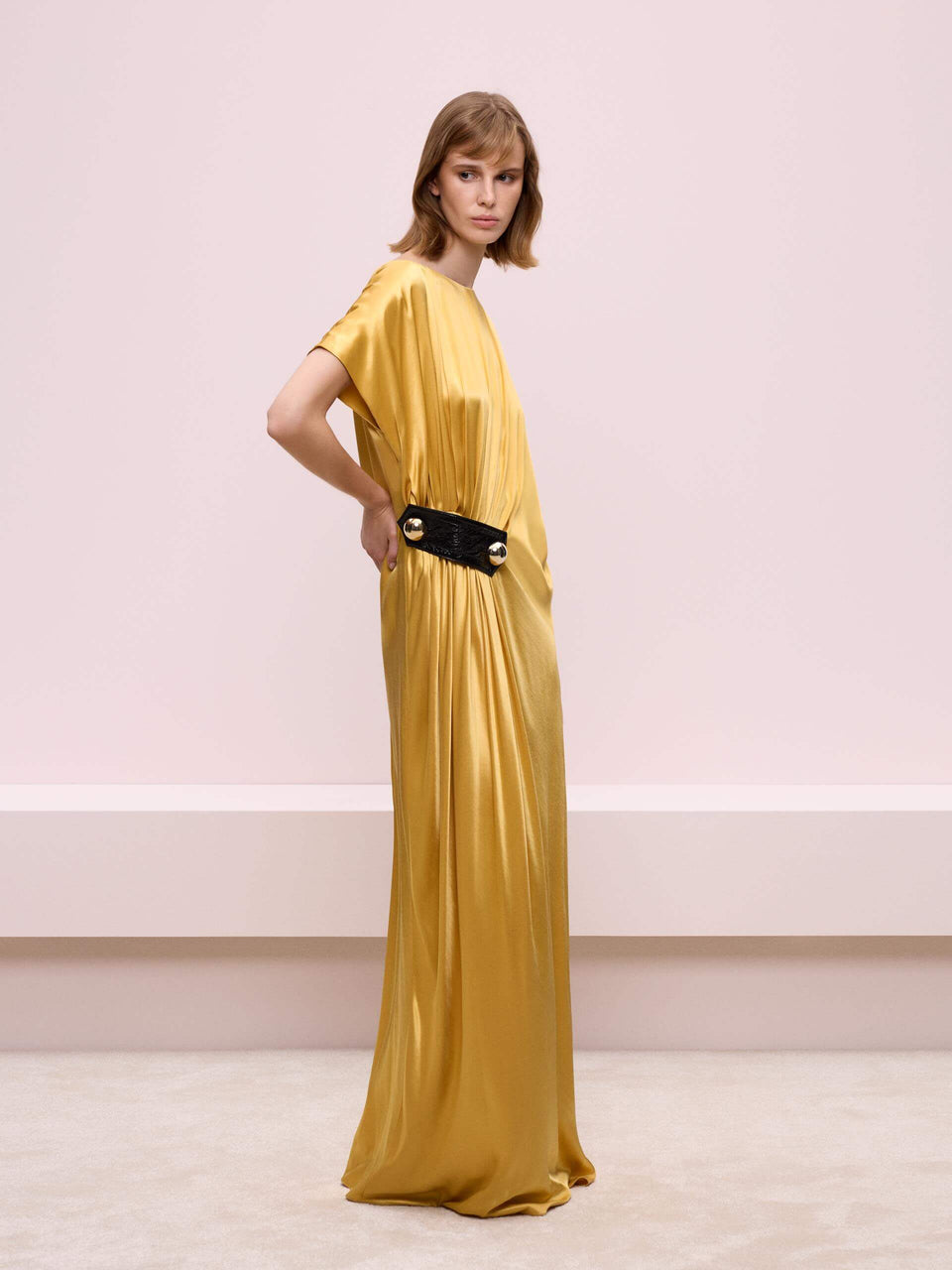 MUSTARD COLOR LONG DRESS