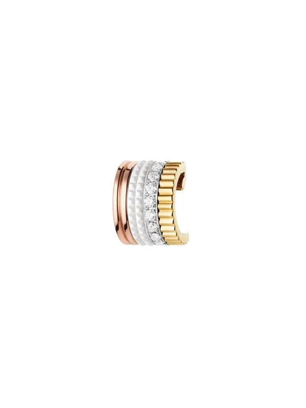 Quatre white edition single clip earring