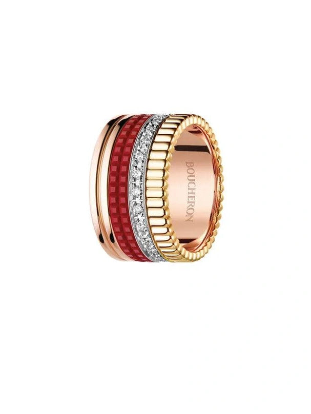 Quatre red edition large ring