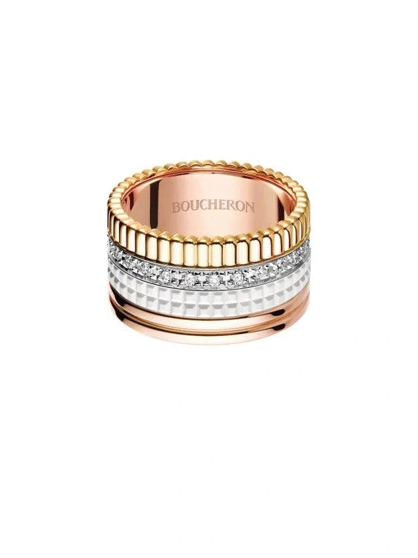 Quatre white edition large ring