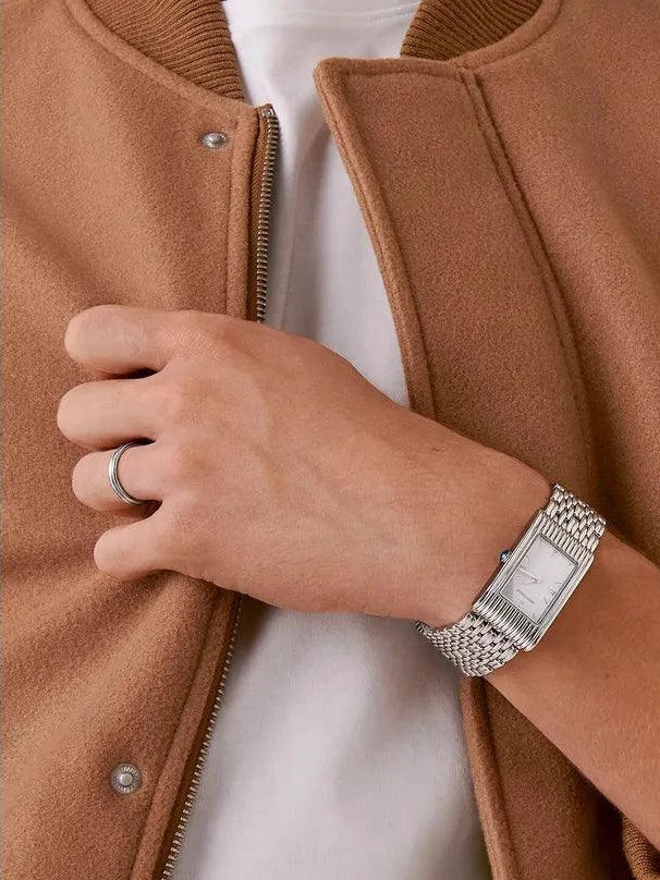 Godron platinum small wedding band