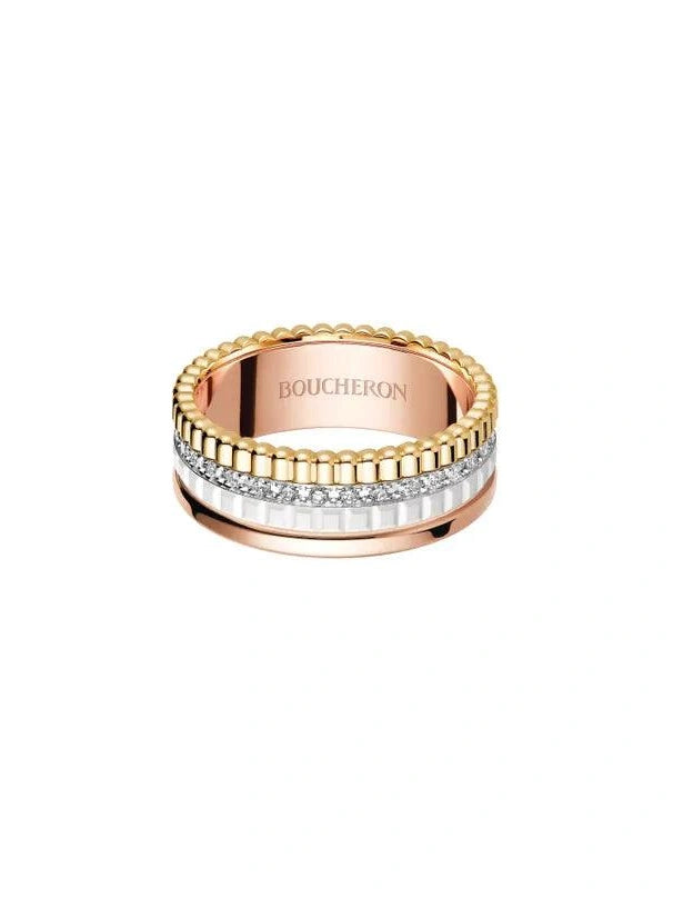 Quatre white edition small ring