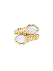 Serpent bohème two-stone ring, s motifs