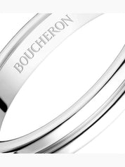 Godron platinum small wedding band