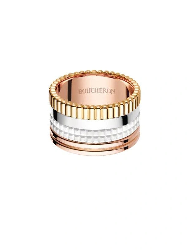 Quatre white edition large ring