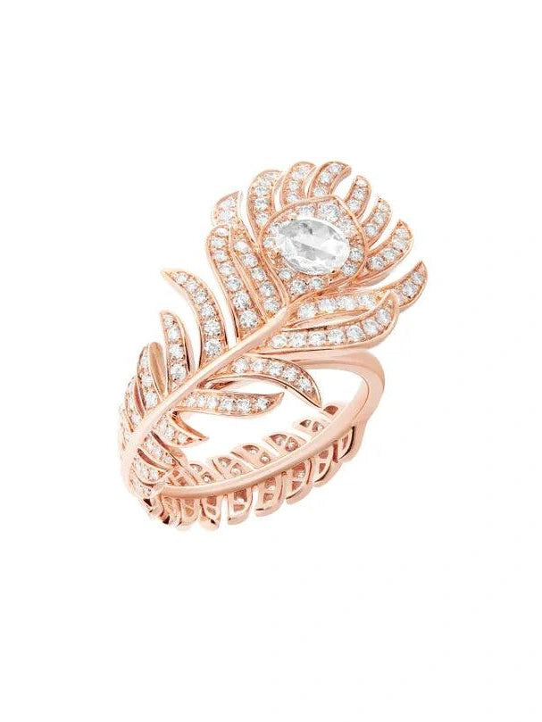 Plume de paon small ring