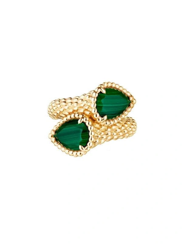 Serpent bohème two-stone ring, s motifs