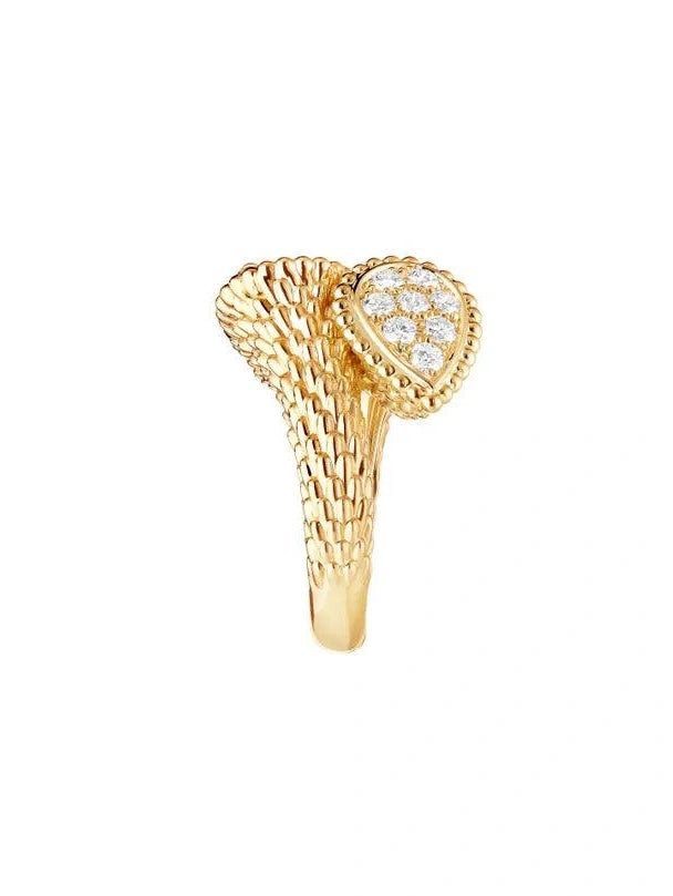 Serpent bohème toi et moi ring s motif