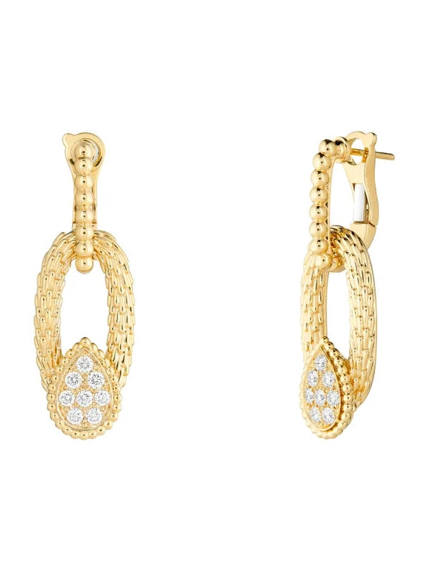 Serpent bohème vintage stud earrings