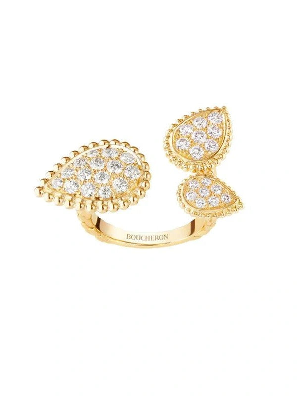 Serpent bohème ring, three motifs