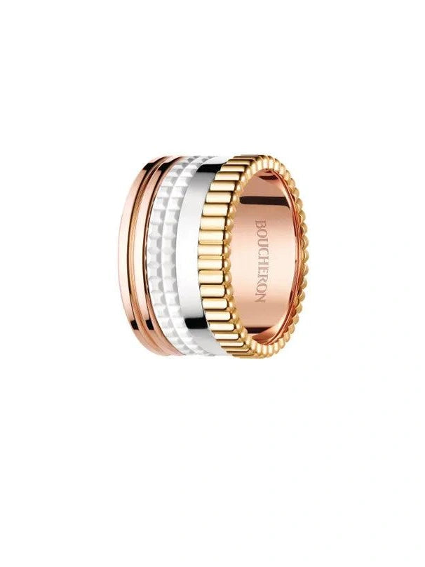 Quatre white edition large ring