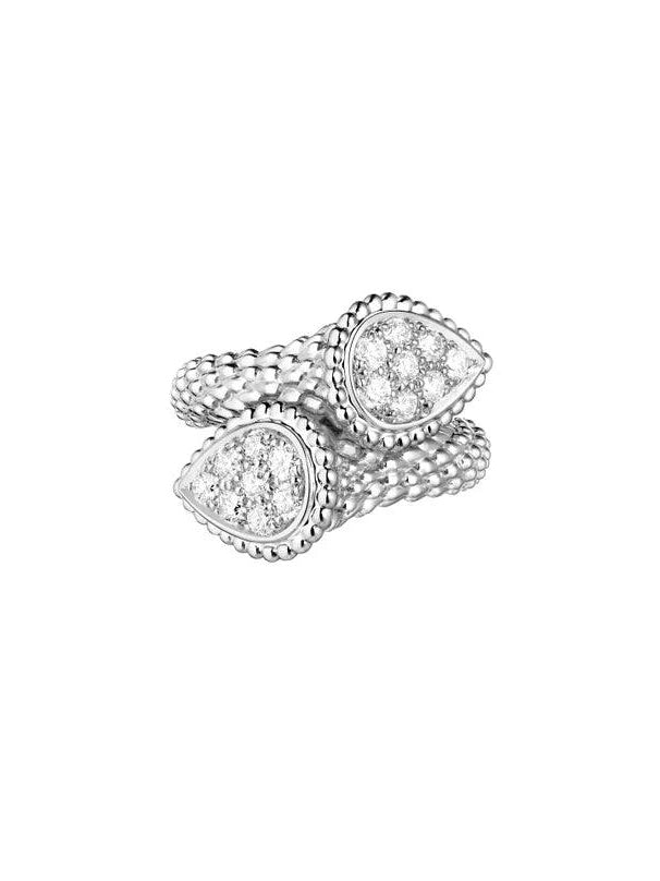 Serpent bohème toi et moi ring s motif