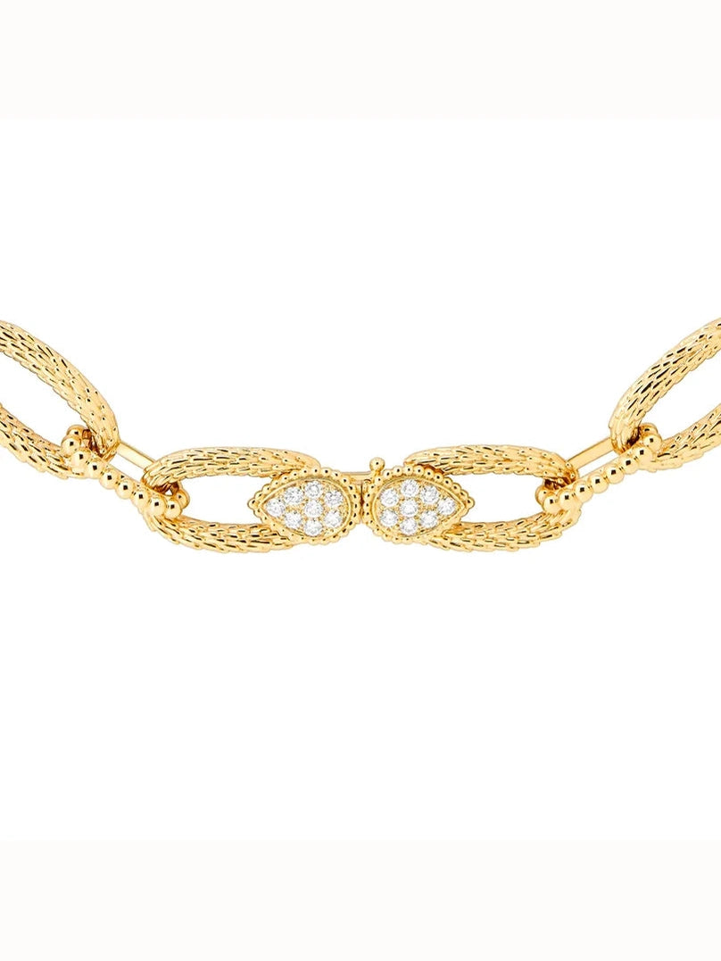 Serpent bohème vintage link necklace