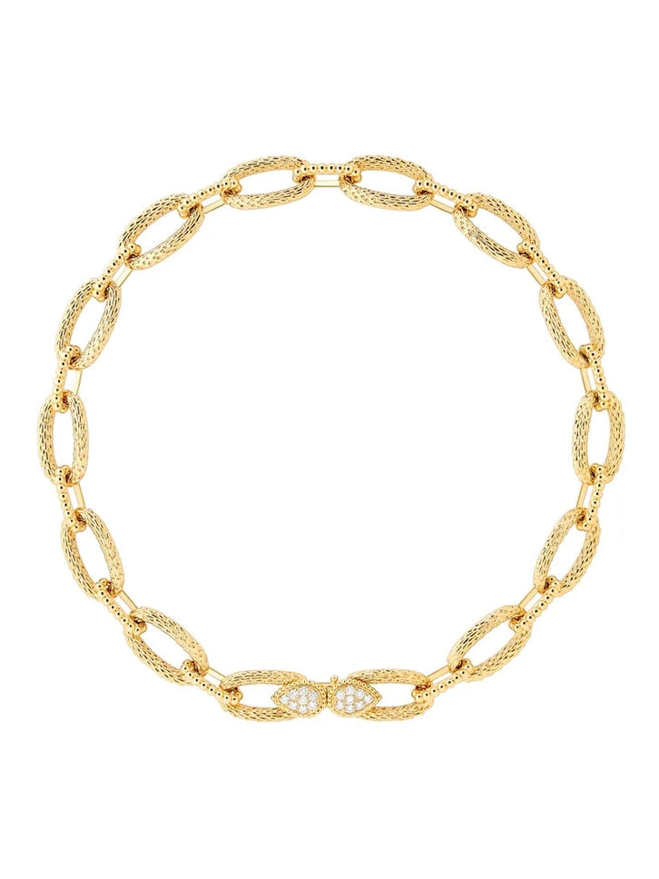 Serpent bohème vintage link necklace