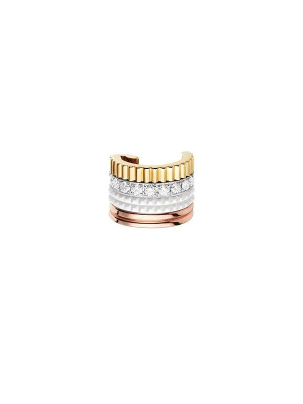 Quatre white edition single clip earring