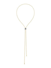 Quatre blue edition tie necklace, large model