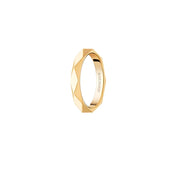 Facette yellow gold wedding band