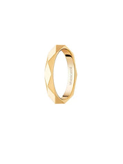 Facette yellow gold wedding band