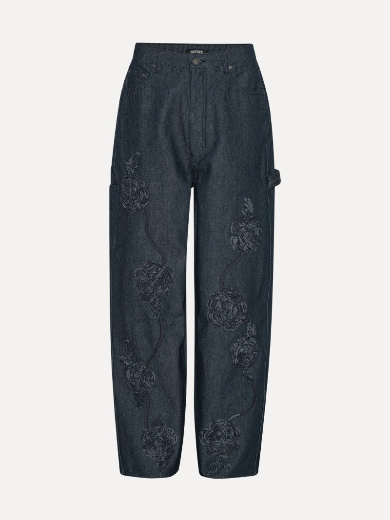 Denim boyfriend jeans dark blue