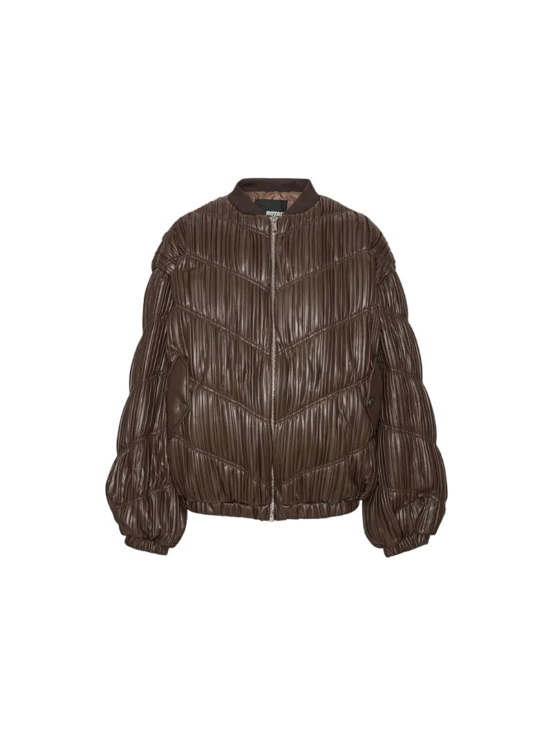 Pleated bomber jacket
