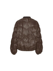 Pleated bomber jacket