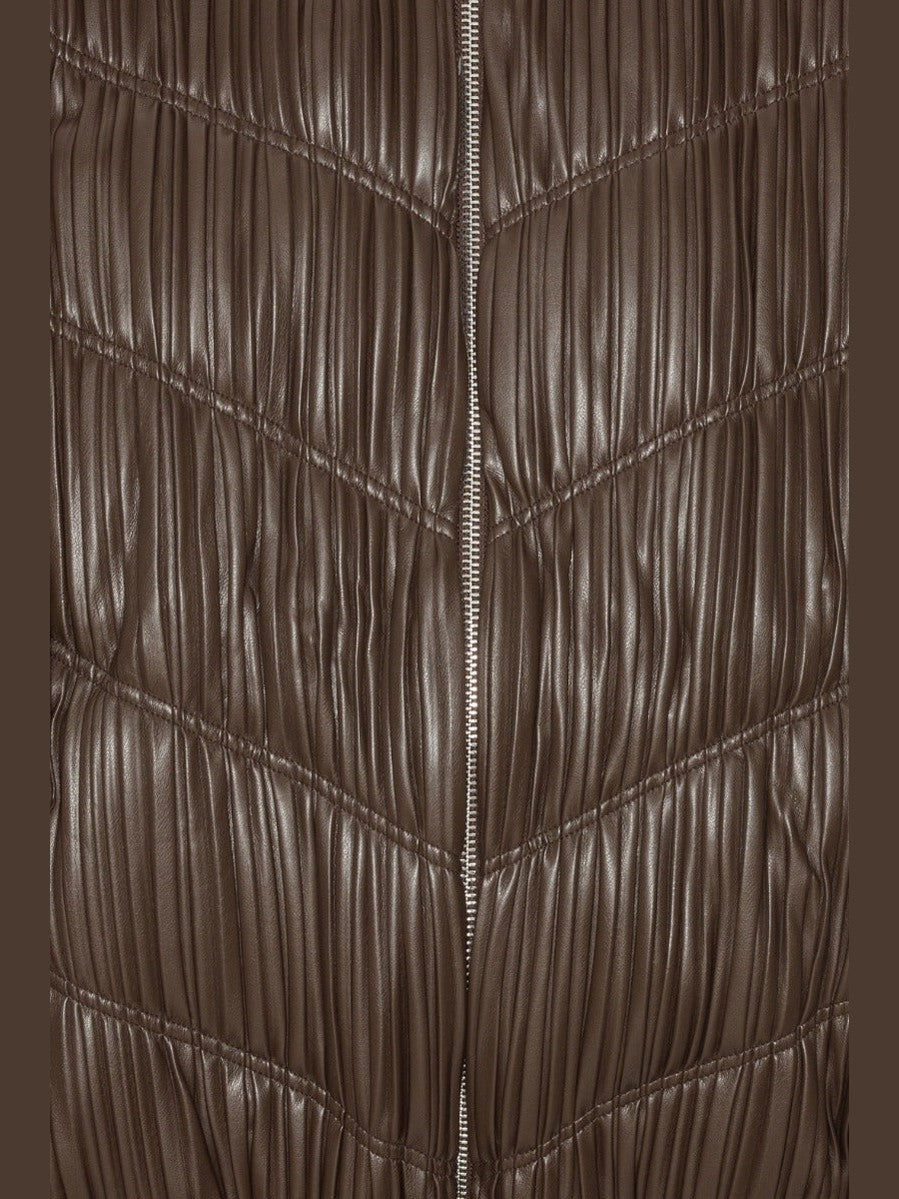 Pleated bomber jacket