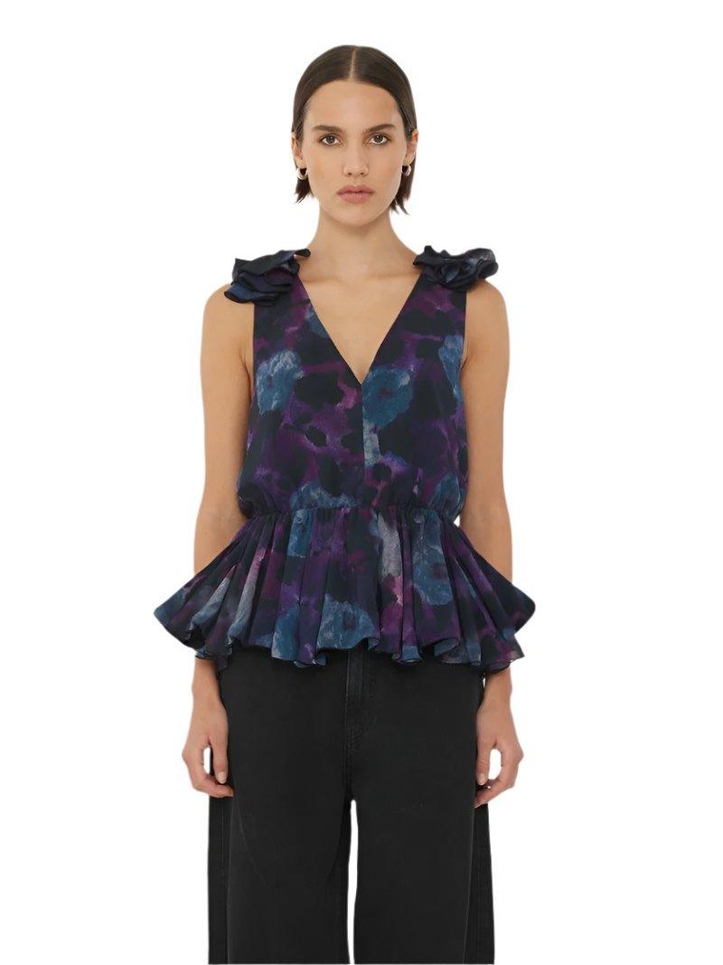 Chiffon ruffle top