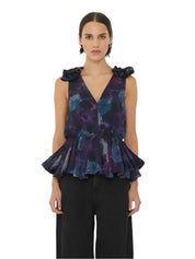 Chiffon ruffle top