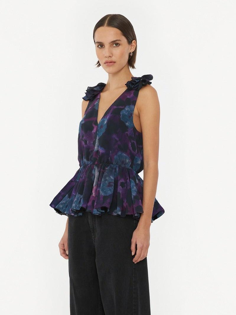 Chiffon ruffle top