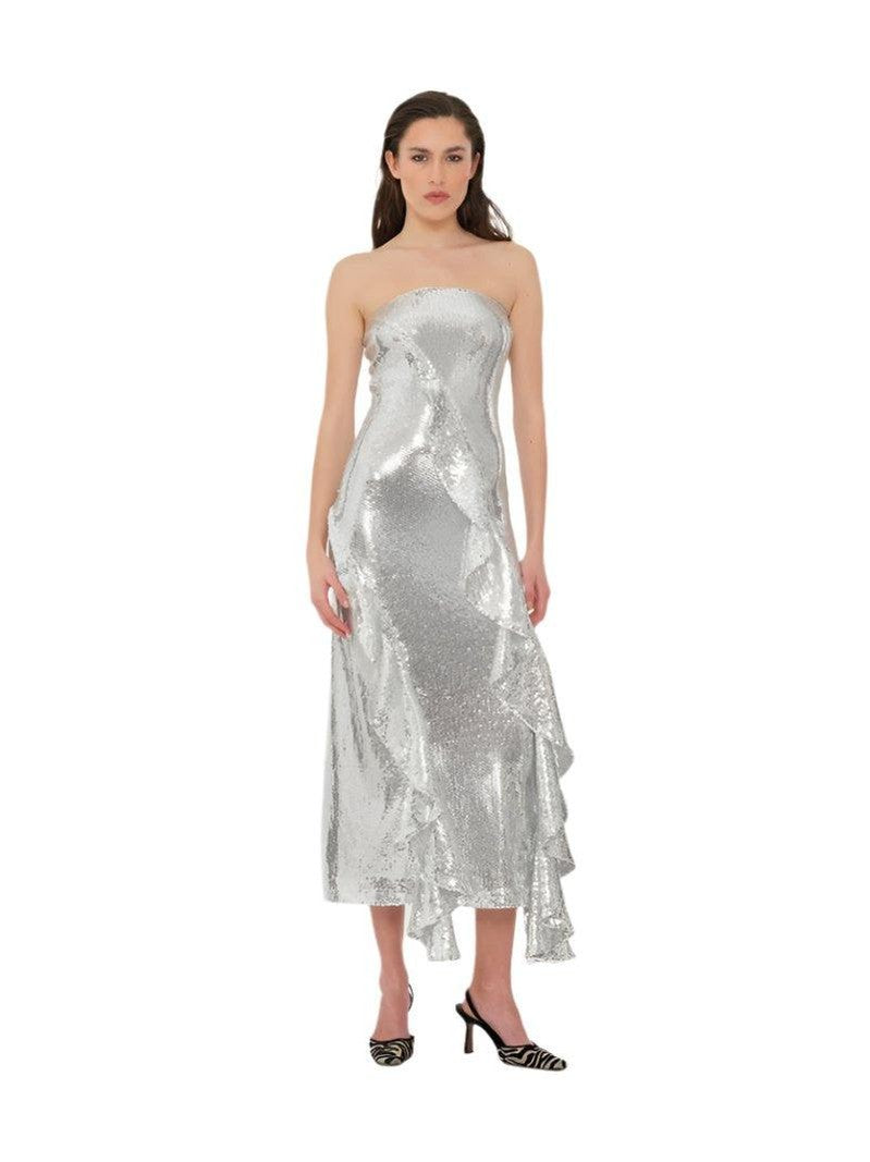 Rubaiyat – Sequin maxi ruffle dress