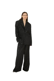 WIDE LEG SEQUINS PANTS