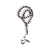 Rosary of Yusr in silver, 33 beads, 11 ml