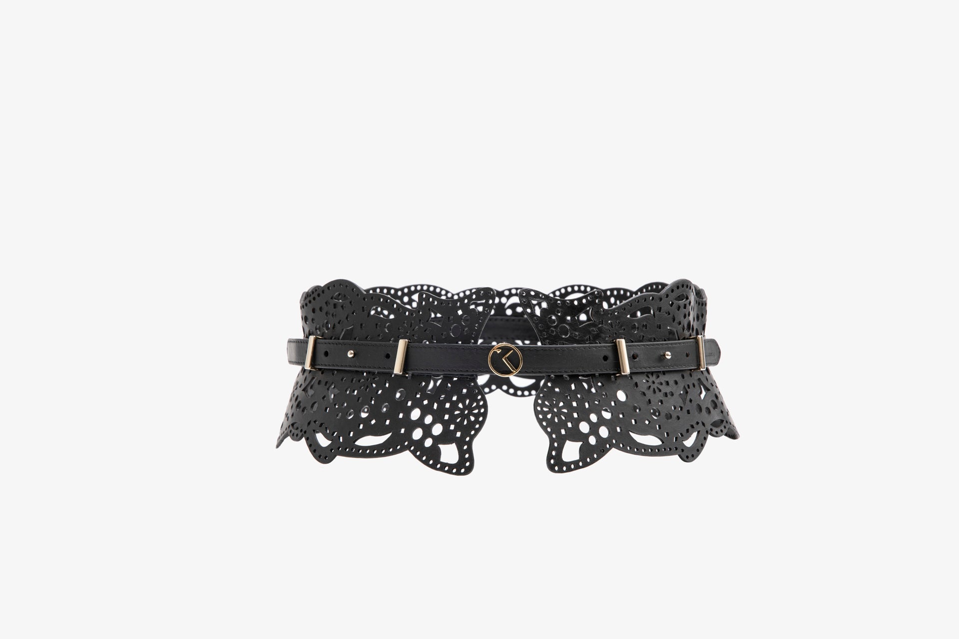 Perforated leather belt
