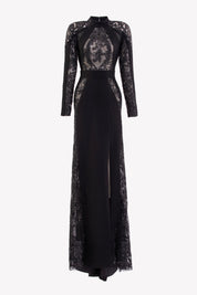 Embroidered Lace Long Sleeve Dress
