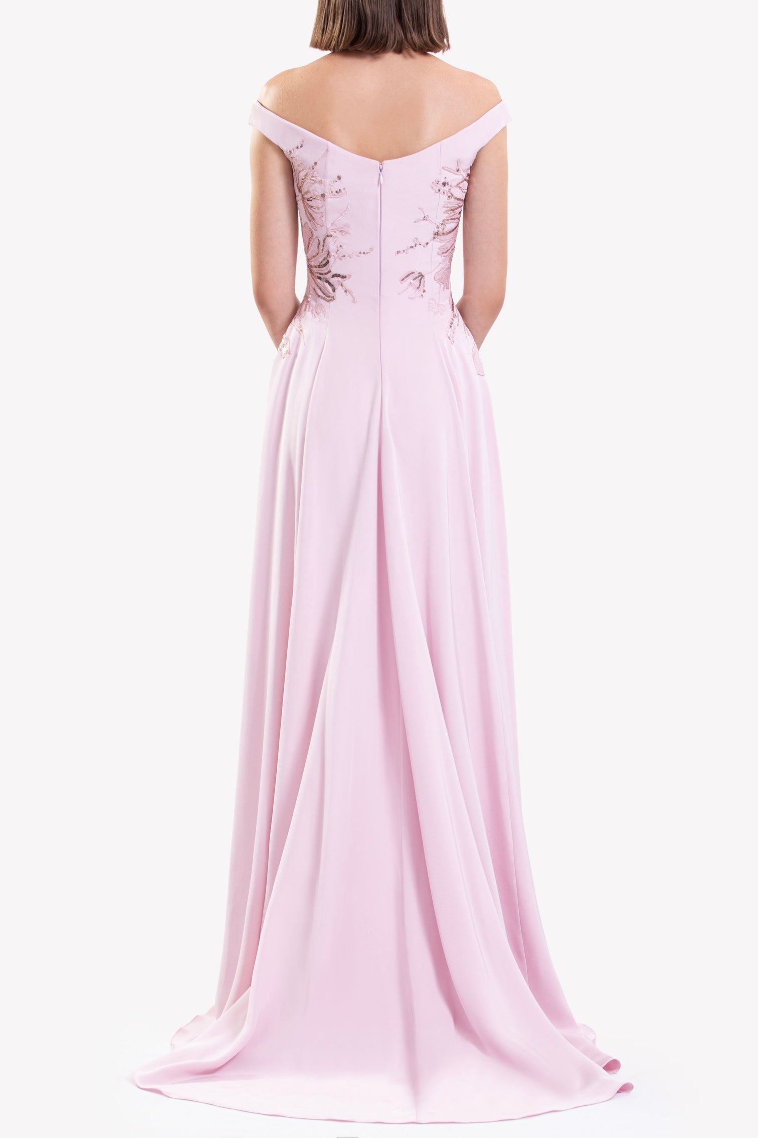 Embellished Off-Shoulder Dress