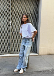 TB.490 CROCHET CREAM LEATHER SNEAKERS