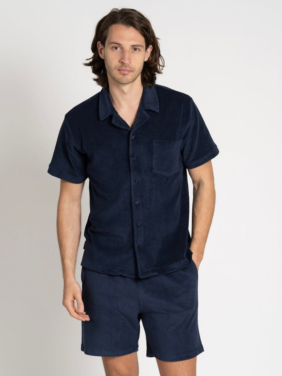Terry short sleeve shirt navy