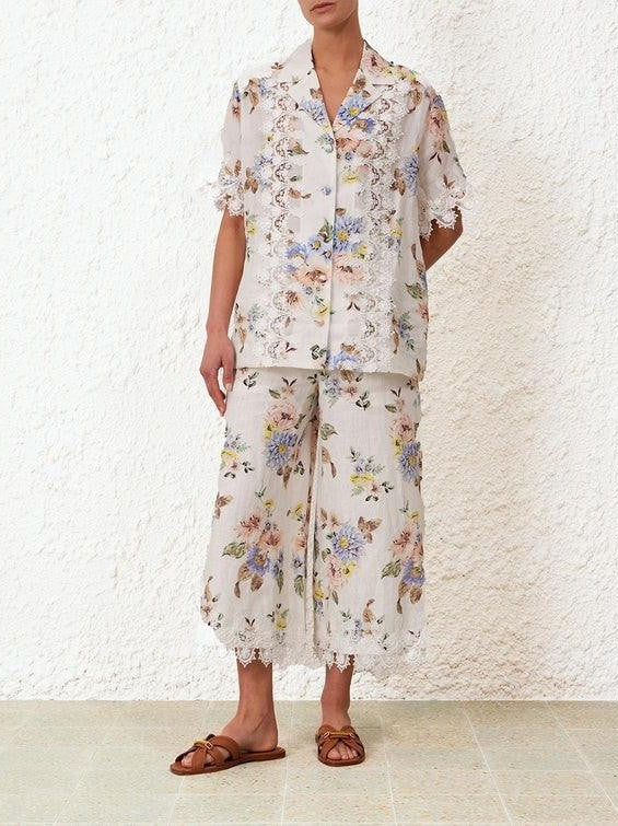 Applique oversized shirt