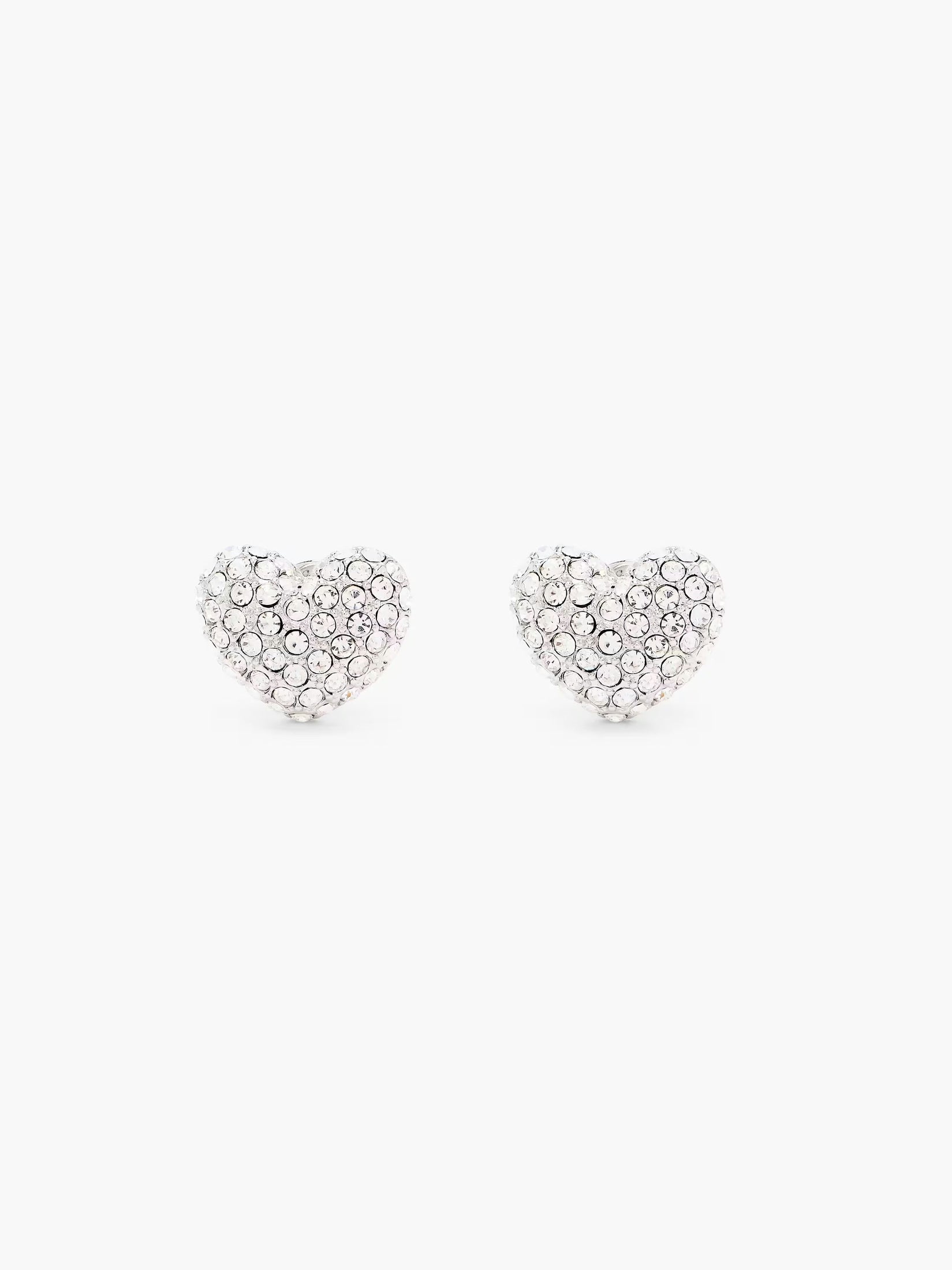 The heart pave stud earrings