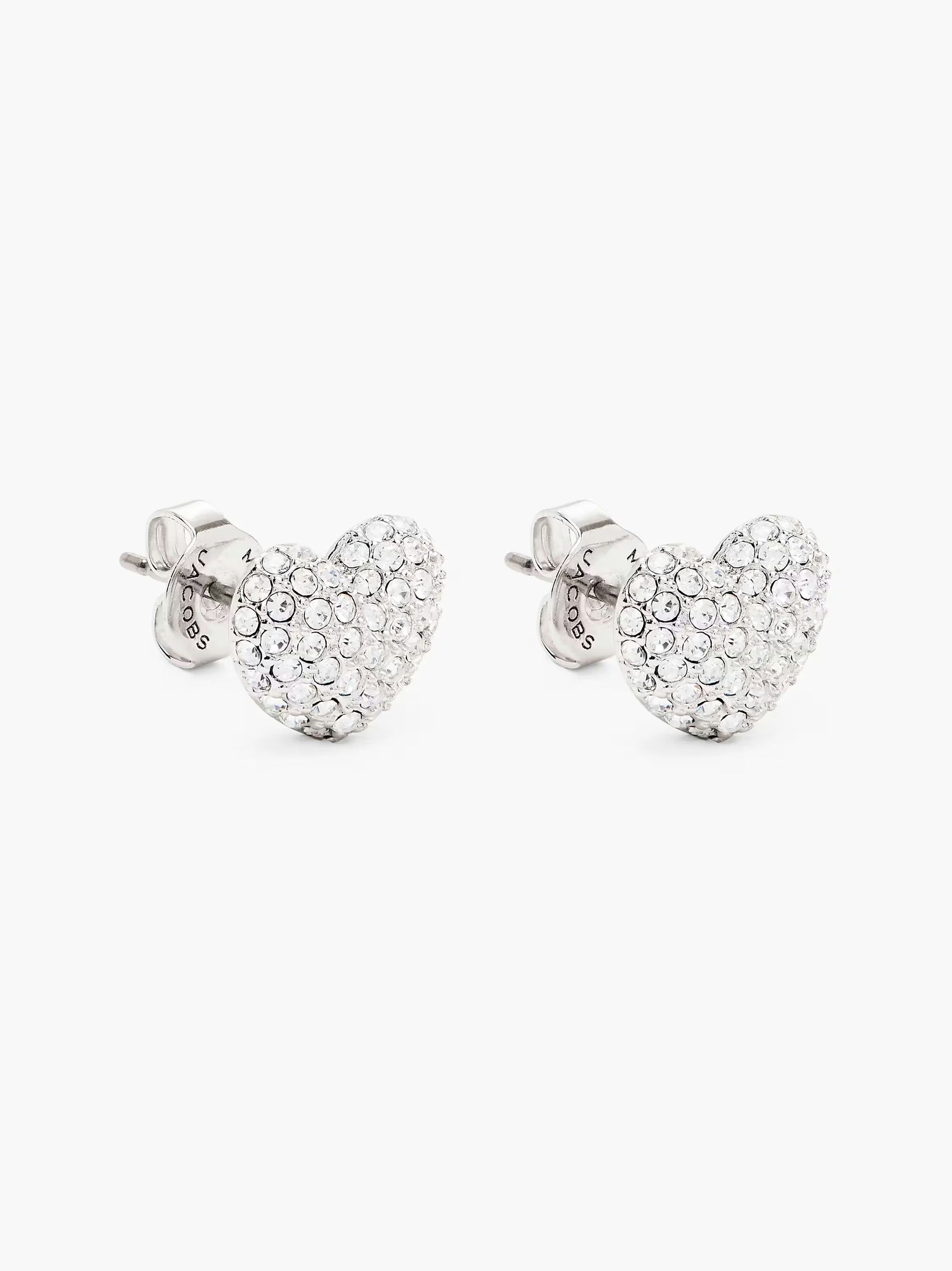 The heart pave stud earrings